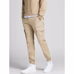 Jack & Jones 12193754, Cargo, Adulto, Beige, Cotone, Elastan, Non candeggiare, Lavaggio delicato (30 °C)