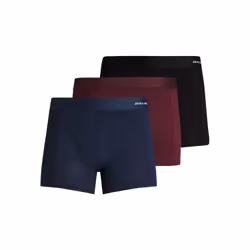Jack & Jones 12198852, Boxer, Boxer corto, Adulto, Maschio, Nero, Bordeaux, Blu marino, Monocromatico