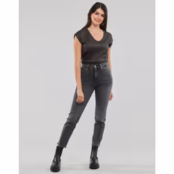 Jeans Mom Only ONLEMILY STRETCH HW ST AK DNM CRO614 Grigio - 27