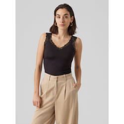 Vero Moda VMROSA Top,10287348,M Parte superiore (abbigliamento) Collare rotondo Senza maniche Viscosa, Elastan