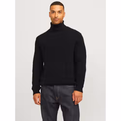 Jack & Jones 12267578_2161.62, Nero, L, Vestibilità morbida, Manica lunga, 1 pz