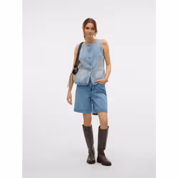 Vero Moda 10326196-Blue / Light Blue Denim-S Femmina Blu, Azzurro - Vista aggiuntiva 5