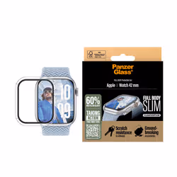 PanzerGlass Pellicola in Vetro Temperato Snappie Full Body Slim Transparent Apple Watch 41mm '24 - Vista aggiuntiva 2