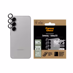 PanzerGlass ® Hoops® Camera Lens Protector Black Samsung Galaxy S25 Pellicola proteggischermo trasparente 1 pz - Vista aggiuntiva 2