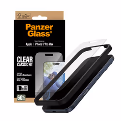 PanzerGlass ® Screen Protector iPhone 17 Pro Max | Classic Fit w. EasyAligner Pellicola proteggischermo trasparente Apple 1 pz - Vista aggiuntiva 5