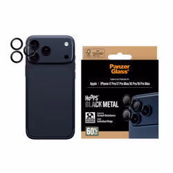 PanzerGlass ® Hoops® Black Camera Lens Protector iPhone 17 Pro | iPhone 17 Pro Max | iPhone 16 Pro | 16 Pro Max Pellicola proteggischermo trasparente Apple 1 pz - Vista aggiuntiva 2
