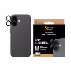 PanzerGlass ® Hoops® Black Camera Lens Protector iPhone 17 | iPhone 16 | 16 Plus Pellicola proteggischermo trasparente Apple 1 pz - Vista aggiuntiva 2