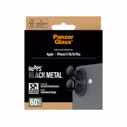 PanzerGlass ® Hoops® Black Camera Lens Protector iPhone 17 | iPhone 16 | 16 Plus Pellicola proteggischermo trasparente Apple 1 pz - Vista aggiuntiva 3