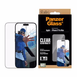 PanzerGlass ® Screen Protector iPhone 17 Pro Max | Ultra-Wide Fit w. EasyAligner Pellicola proteggischermo trasparente Apple 1 pz - Vista aggiuntiva 2