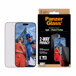 PanzerGlass ® 2-Way Privacy Screen Protector iPhone 17 Pro Max | Ultra-Wide Fit w. EasyAligner Pellicola proteggischermo trasparente Apple 1 pz - Vista aggiuntiva 2