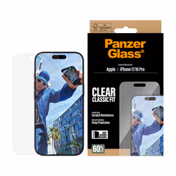 PanzerGlass ® Screen Protector iPhone 17 | iPhone 16 Pro | Classic Fit w. EasyAligner Pellicola proteggischermo trasparente Apple 1 pz - Vista aggiuntiva 2