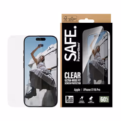 PanzerGlass SAFE. by ® Screen Protector iPhone 17 | iPhone 16 Pro | Ultra-Wide Fit w. EasyAligner Pellicola proteggischermo trasparente Apple 1 pz - Vista aggiuntiva 2