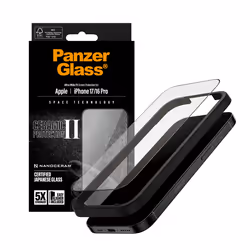 PanzerGlass ® Ceramic II Screen Protector iPhone 17 | iPhone 16 Pro | Ultra-Wide Fit w. EasyAligner Pellicola proteggischermo trasparente Apple 1 pz - Vista aggiuntiva 5