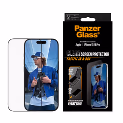 PanzerGlass ® Screen Protector w. Black Frame iPhone 17 | iPhone 16 Pro | Ultra-Wide Fit w. Fastfit in-a-box Pellicola proteggischermo trasparente Apple 1 pz - Vista aggiuntiva 2