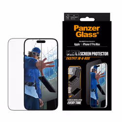 PanzerGlass ® Screen Protector w. Black Frame iPhone 17 Pro Max | Ultra-Wide Fit w. Fastfit in-a-box Pellicola proteggischermo trasparente Apple 1 pz - Vista aggiuntiva 2