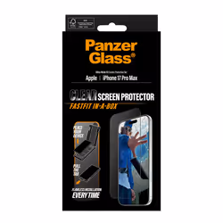 PanzerGlass ® Screen Protector w. Black Frame iPhone 17 Pro Max | Ultra-Wide Fit w. Fastfit in-a-box Pellicola proteggischermo trasparente Apple 1 pz - Vista aggiuntiva 3