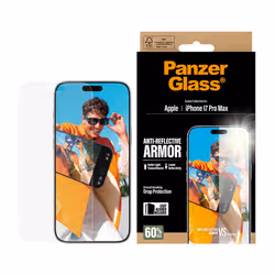 PanzerGlass ® Anti-Reflective Armor Screen Protector iPhone 17 Pro Max w. EasyAligner Pellicola proteggischermo trasparente Apple 1 pz - Vista aggiuntiva 2