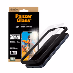 PanzerGlass ® Anti-Reflective Armor Screen Protector iPhone 17 Pro Max w. EasyAligner Pellicola proteggischermo trasparente Apple 1 pz - Vista aggiuntiva 4