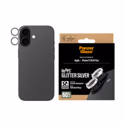 PanzerGlass ® Hoops® Camera Lens Protector Glitter Silver iPhone 17 | iPhone 16 | 16 Plus Pellicola proteggischermo trasparente Apple 1 pz - Vista aggiuntiva 2