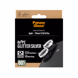 PanzerGlass ® Hoops® Camera Lens Protector Glitter Silver iPhone 17 | iPhone 16 | 16 Plus Pellicola proteggischermo trasparente Apple 1 pz - Vista aggiuntiva 3
