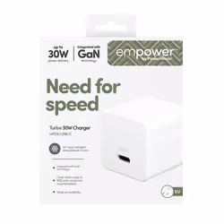 PanzerGlass empower by ® Turbo 30W Caricatore USB-C | EU Plug | Bianco - Vista aggiuntiva 3