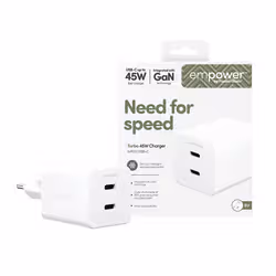 PanzerGlass empower by ® Turbo 45W Caricatore incl. 2 x USB-C | EU Plug | Bianco - Vista aggiuntiva 2