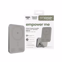 PanzerGlass empower™ by ® empower™ Bank w. Spin Stand | 5000mAh | Titanium - Vista aggiuntiva 2