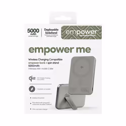 PanzerGlass empower™ by ® empower™ Bank w. Spin Stand | 5000mAh | Titanium - Vista aggiuntiva 3