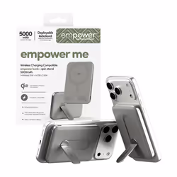 PanzerGlass empower™ by ® empower™ Bank w. Spin Stand | 5000mAh | Titanium - Vista aggiuntiva 6