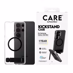 PanzerGlass CARE™ by ® Urban Explorer Case Transparent w. Black Kickstand & Qi Samsung Galaxy S26 Ultra custodia per cellulare Cover Trasparente - Vista aggiuntiva 2