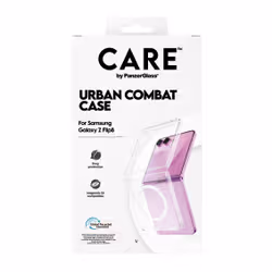 PanzerGlass CARE™ by ® Urban Combat Case Transparent w. White Qi Samsung Galaxy Z Flip7 | Z Flip8 custodia per cellulare Cover Trasparente - Vista aggiuntiva 3