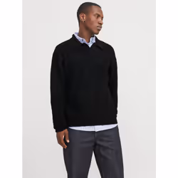 Jack & Jones 12277995_2161.65, Nero, M, Vestibilità morbida, Collo a polo, Manica lunga, 1 pz