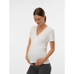 Vero Moda 5715832983852 Camicetta Collo a V Manica corta Cotone, Elastan