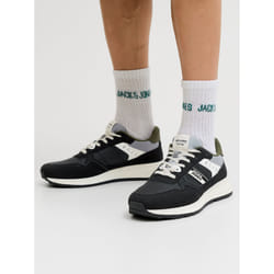Jack & Jones 12291848_212_45 sneaker alla moda Maschio Nero, Antracite