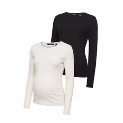 Vero Moda 5715911708277 Canottiera Scollo rotondo Manica lunga Cotone, Elastan - Vista aggiuntiva 3