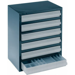 250/6-3 Cassettiera porta minuteria (l x a x p) 357 x 435 x 255 mm Scomparti: 6 Contenuto 1 pz. - Raaco