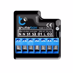 blebox shutterBox, Controllo della tapparella, Nero, Poliuretano, 2400 MHz, IP20, Apple iPhone, Apple iPad, iPad Mini