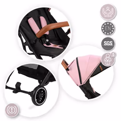 MoMi WOSP00004 carrozzina 1 seduta(e) Nero, Rosa - Vista aggiuntiva 8