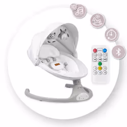 MoMi BULE00023 altalena per bambino Sdraietta a dondolo per bambino Grigio - Vista aggiuntiva 8