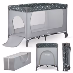MoMi LOZE00015 lettino portatile per bambino Grigio - Vista aggiuntiva 5