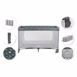 MoMi LOZE00015 lettino portatile per bambino Grigio - Vista aggiuntiva 6