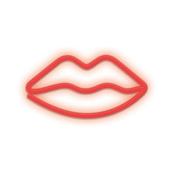 Forever Light Neon LED Light LIPS red Bat + USB FLNEO8 Figura luminosa decorativa
