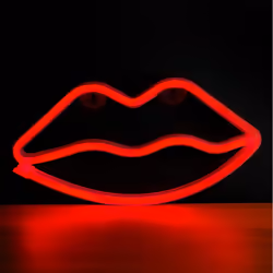 Forever Light Neon LED Light LIPS red Bat + USB FLNEO8 Figura luminosa decorativa