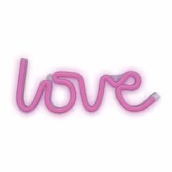 Forever Light Neon LED Light LOVE pink Bat + USB FLNEO5, Figura luminosa decorativa, Rosa, Cloruro di polivinile (PVC), Luce  ...