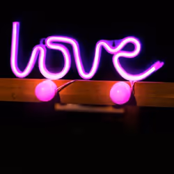 Forever Light Neon LED Light LOVE pink Bat + USB FLNEO5 Figura luminosa decorativa
