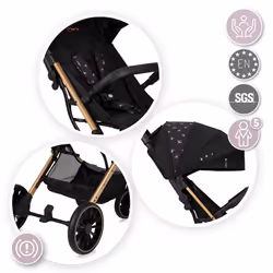 MoMi Estelle Dakar Ginko Passeggino all-terrain 1 seduta(e) Nero - Vista aggiuntiva 7