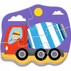 Trefl Baby Classic vehicles on the constru Puzzle 6 pz Veicoli - Vista aggiuntiva 2
