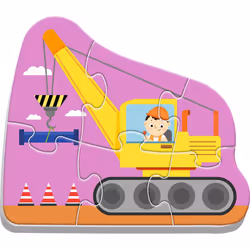 Trefl Baby Classic vehicles on the constru Puzzle 6 pz Veicoli - Vista aggiuntiva 3
