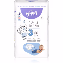 Lascia che il tuo bambino esplori il mondo in tutta comodità. I pannolini usa e getta Bella Baby Happy Soft&Delicate Size 3 M ...