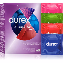 Scopri nuove emozioni per i tuoi momenti di passione. Il mix di preservativi Durex Surprise Me rende più piccanti i giochi co ...